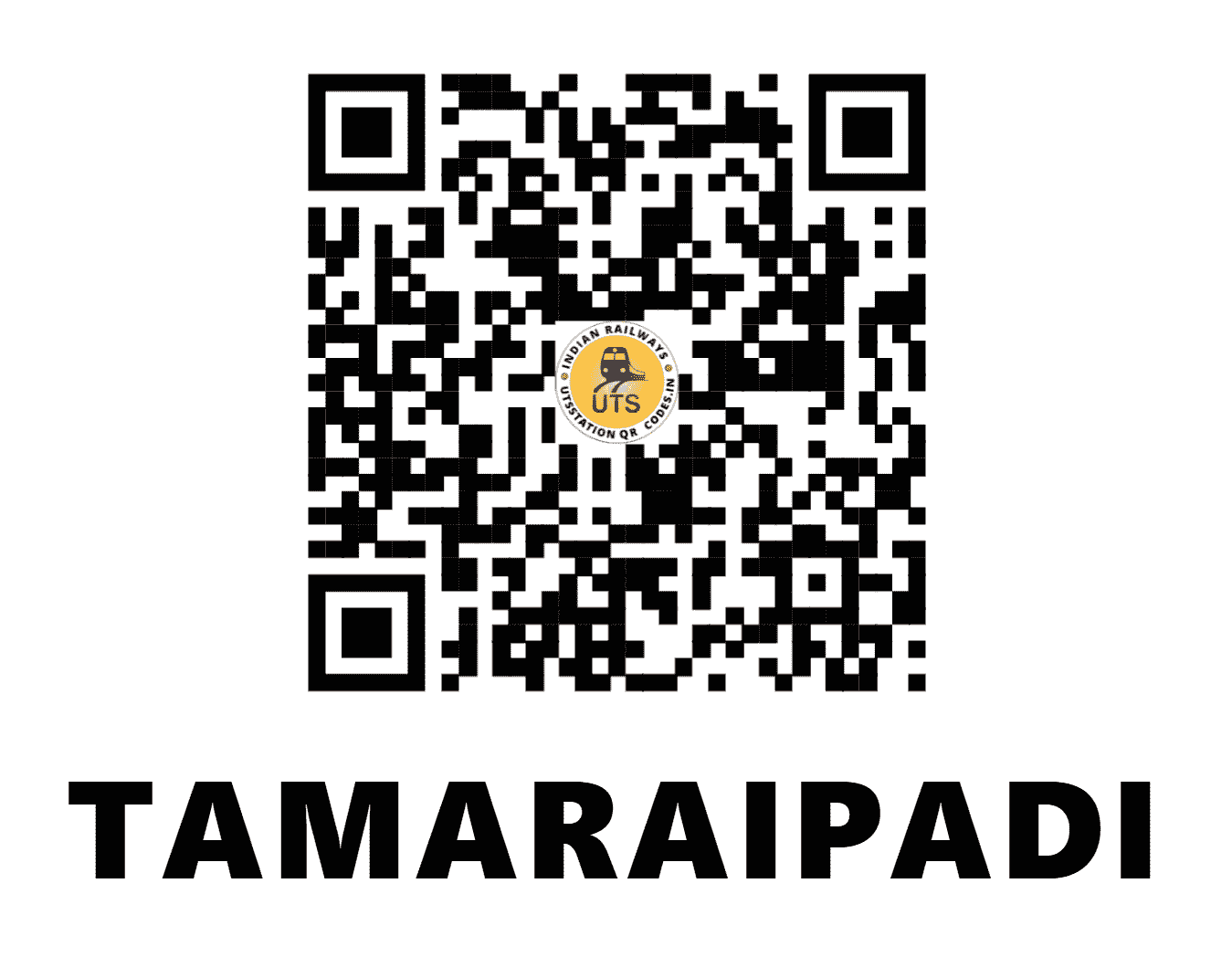 UTS QR Code for TAMARAIPADI - TMP - SR (TAMIL NADU)